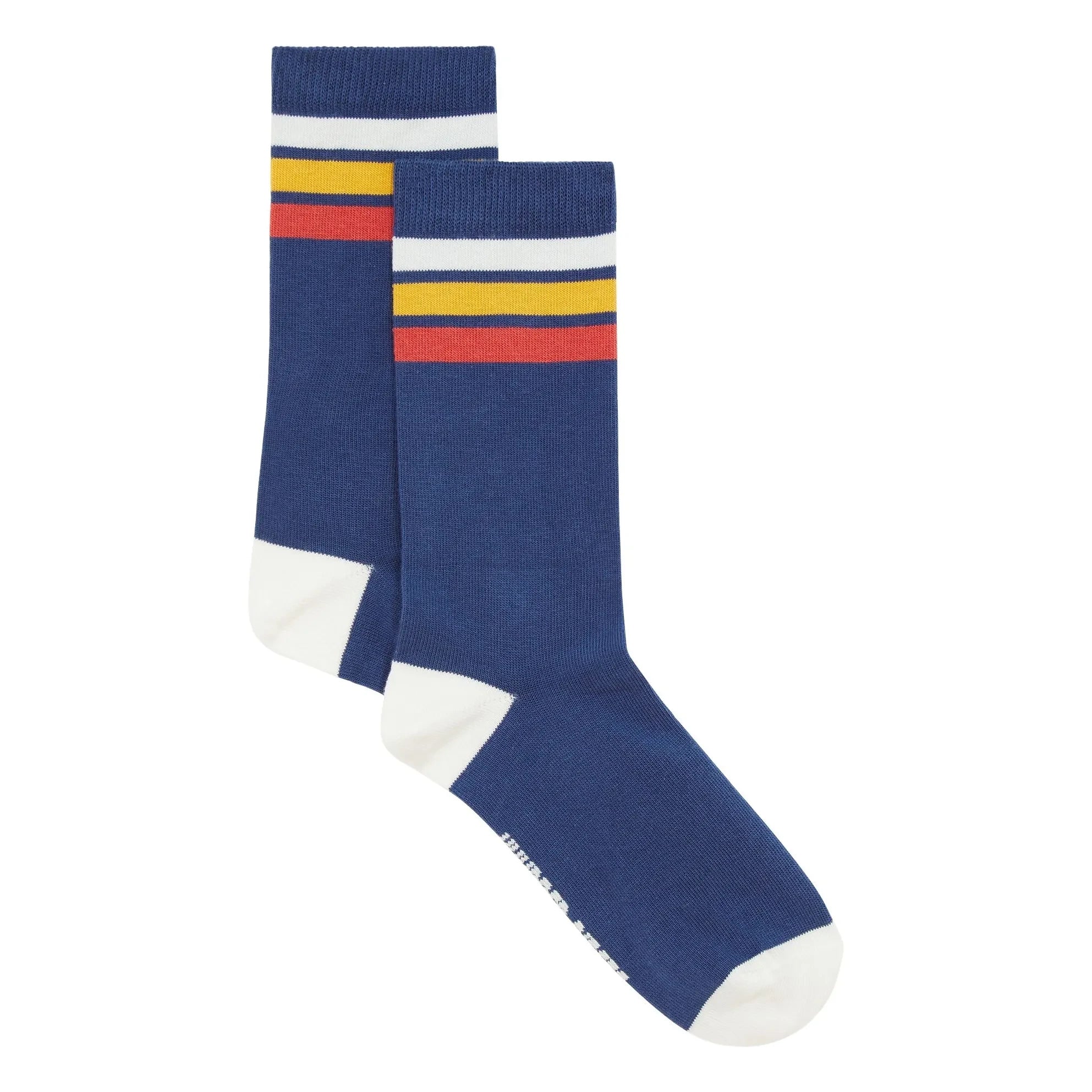 Hundred Pieces - CALCETINES RAYAS CLÁSICAS AZULES | Crudo