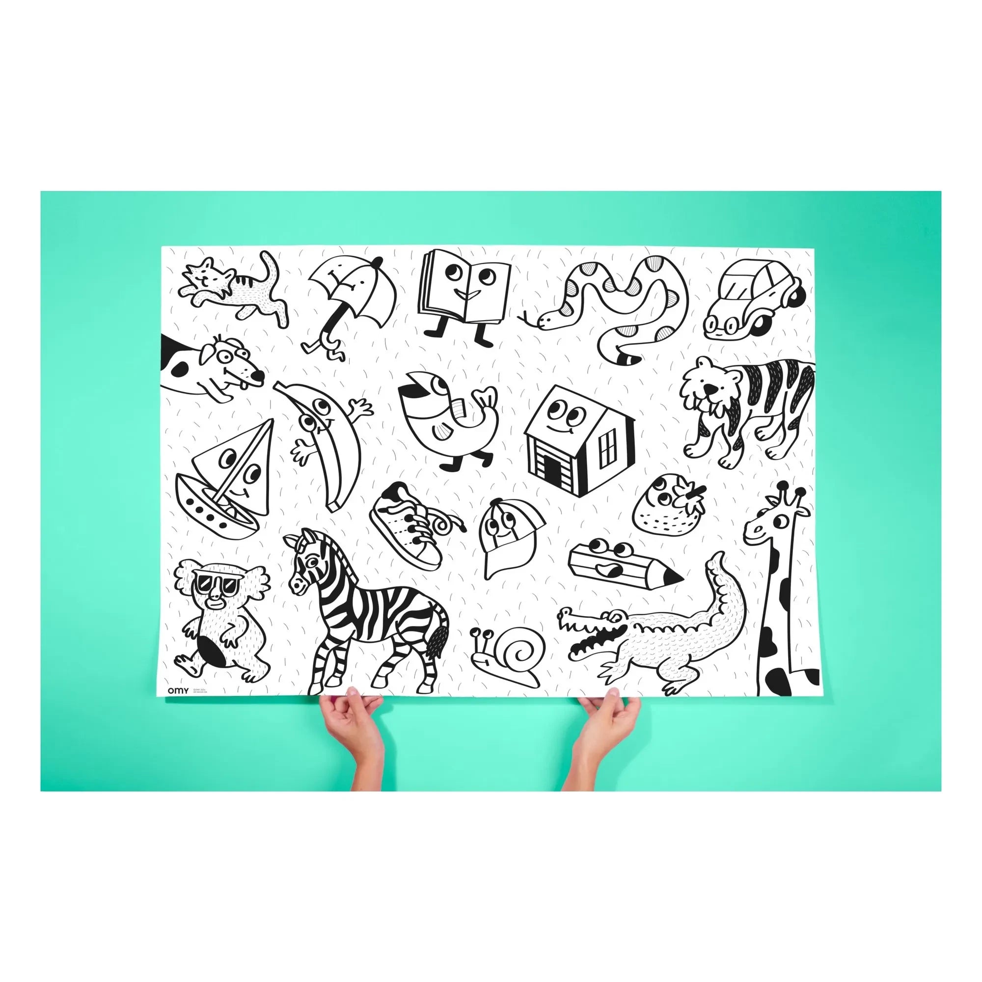 Omy - Póster gigante para colorear Mi primer póster de arte