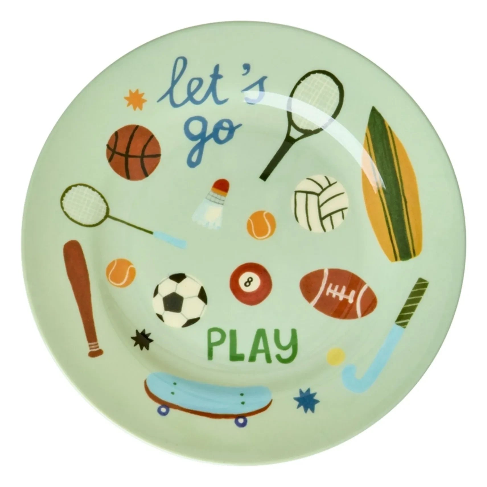 Rice - Plato de melamina Sport | Azul claro