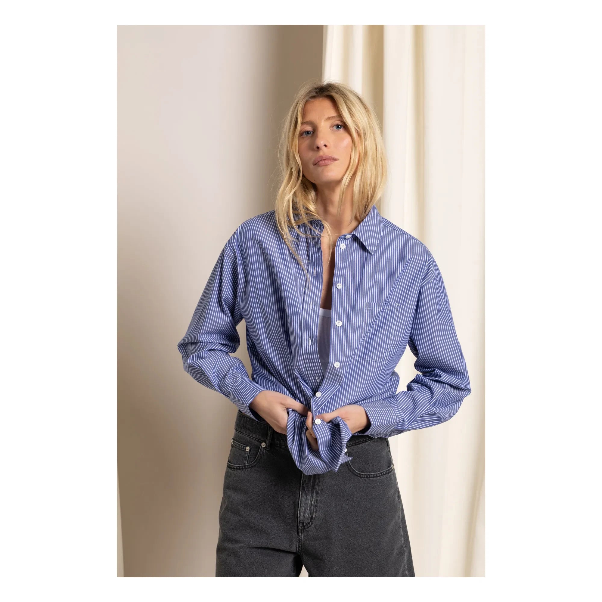 Smallable Mujer - Camisa Kanel Rayada | Azul