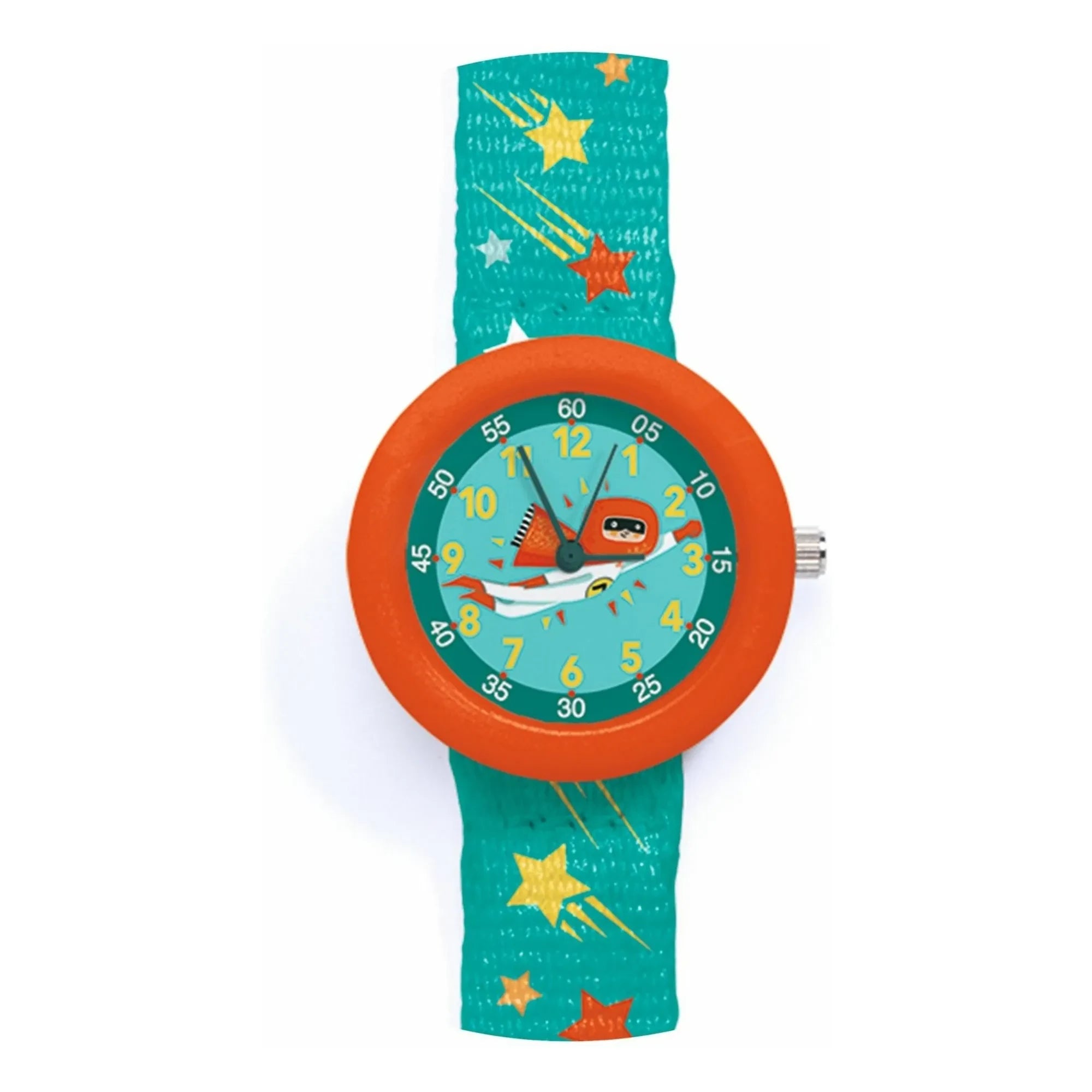 Djeco - TICLOCK - Reloj de superhéroe | Azul pavo real