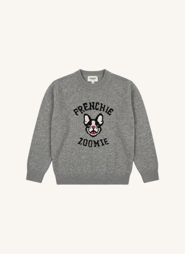Finger in the nose - Sally Frenchie Suéter de Lana Merina | Gris Melange