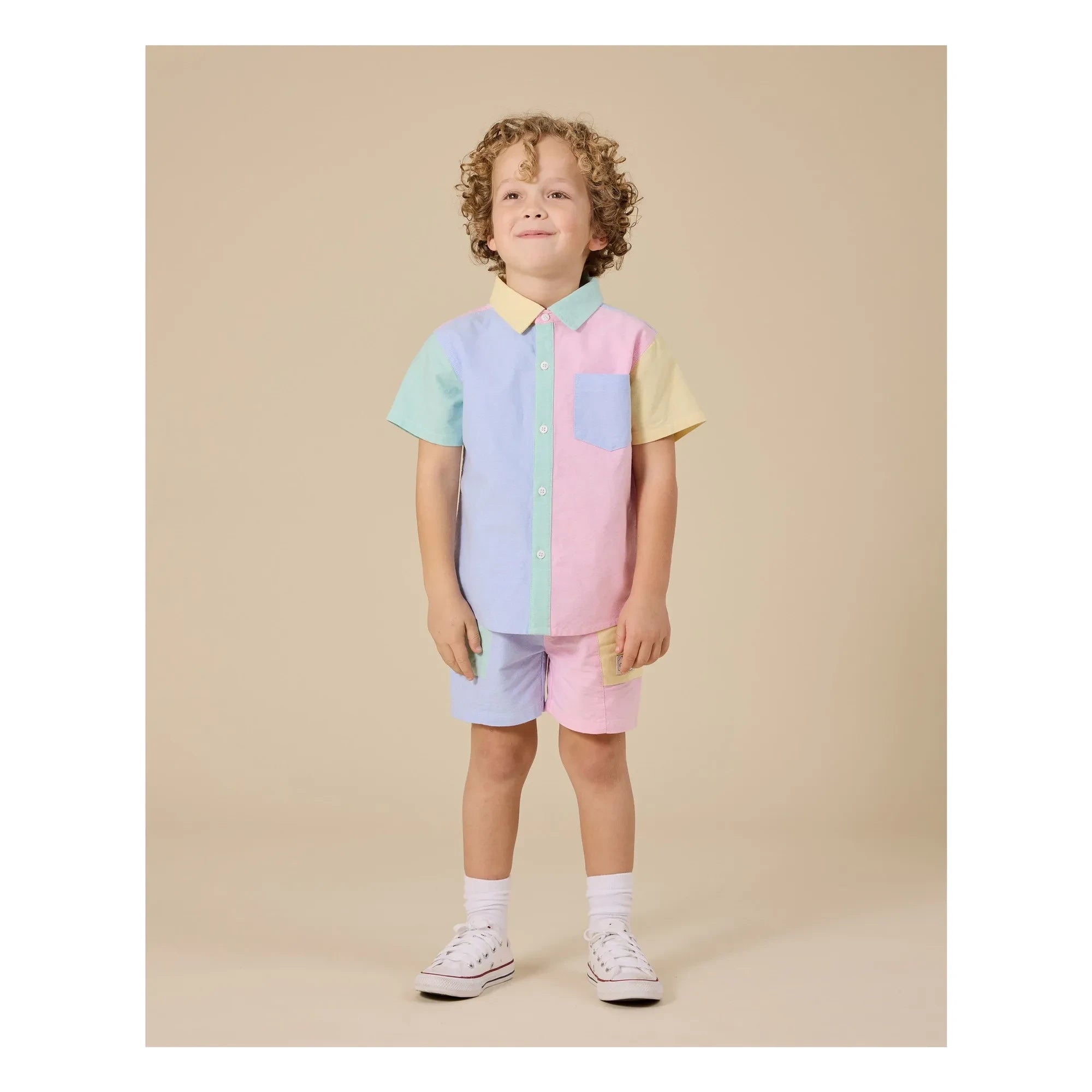 Goldie + Ace - Camisa Colour Block | Rosa
