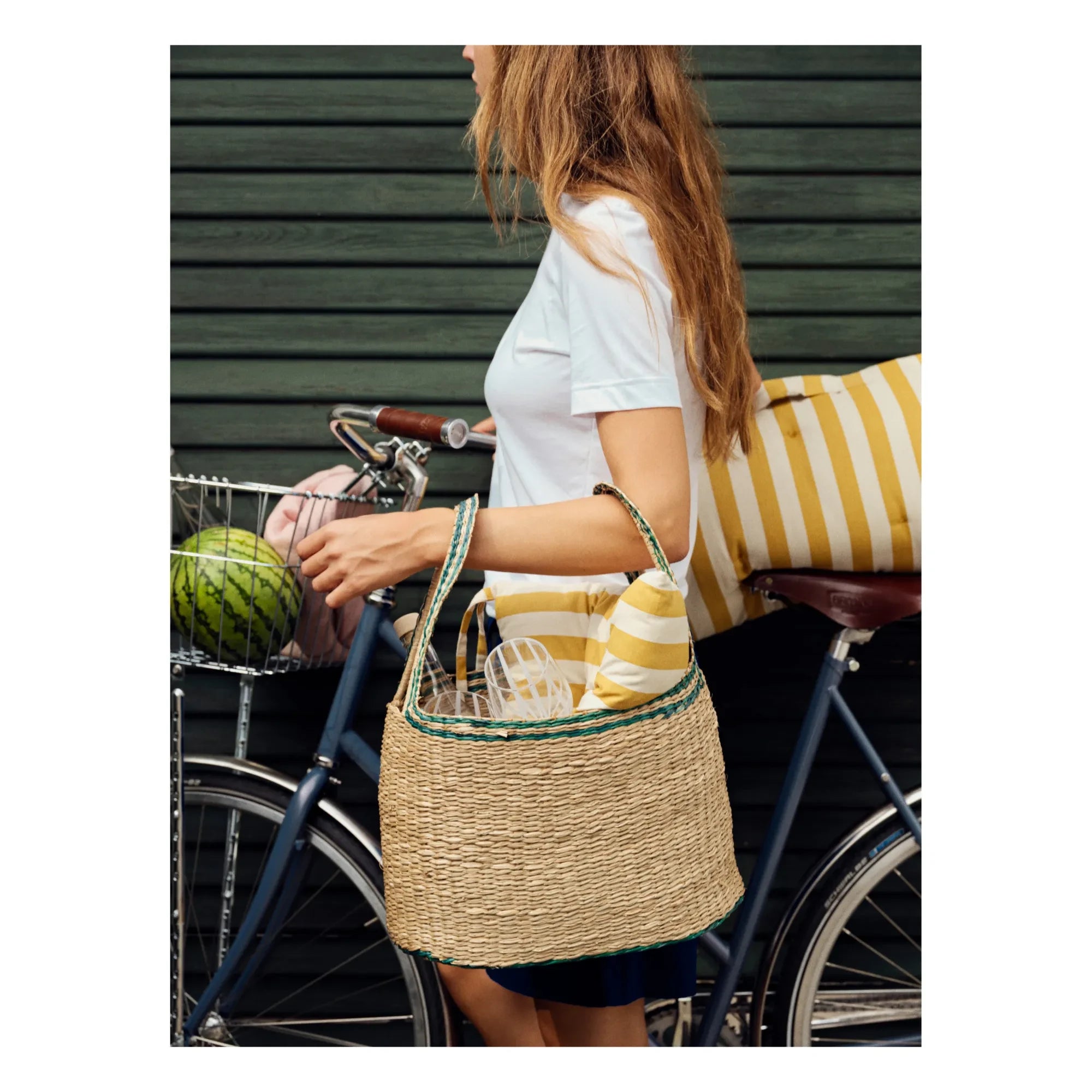 Broste Copenhagen - Cojín de Silla de Algodón Franca | Amarillo Girasol