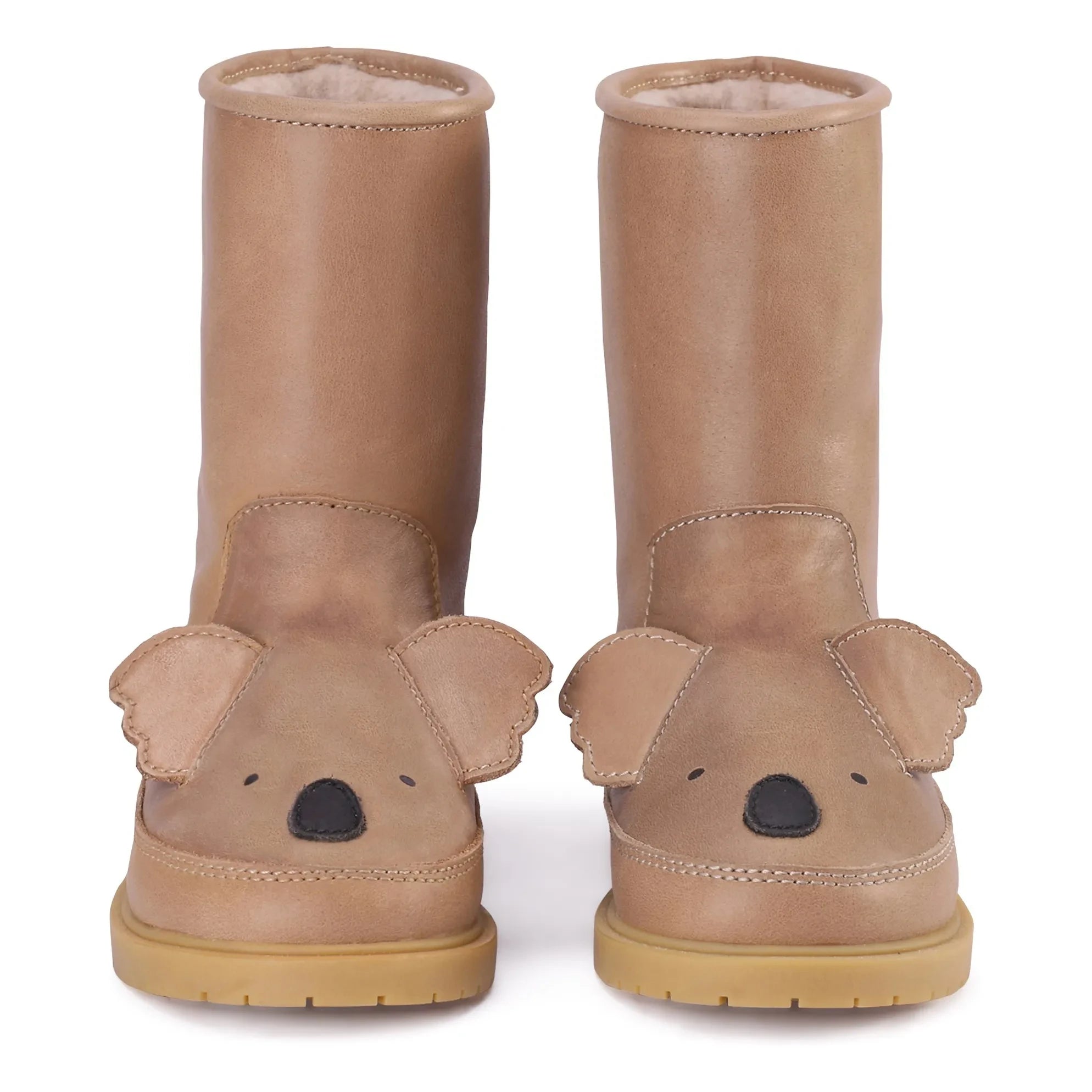 Donsje - Botas de piel Koala Wadudu | Beige