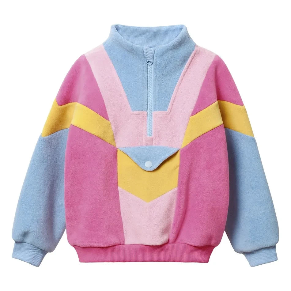 Goldie + Ace - Sudadera polar de bloques de color | Azul