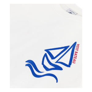 Petit Bateau - Ample Bateau Organik Pamuklu Tişört | Beyaz