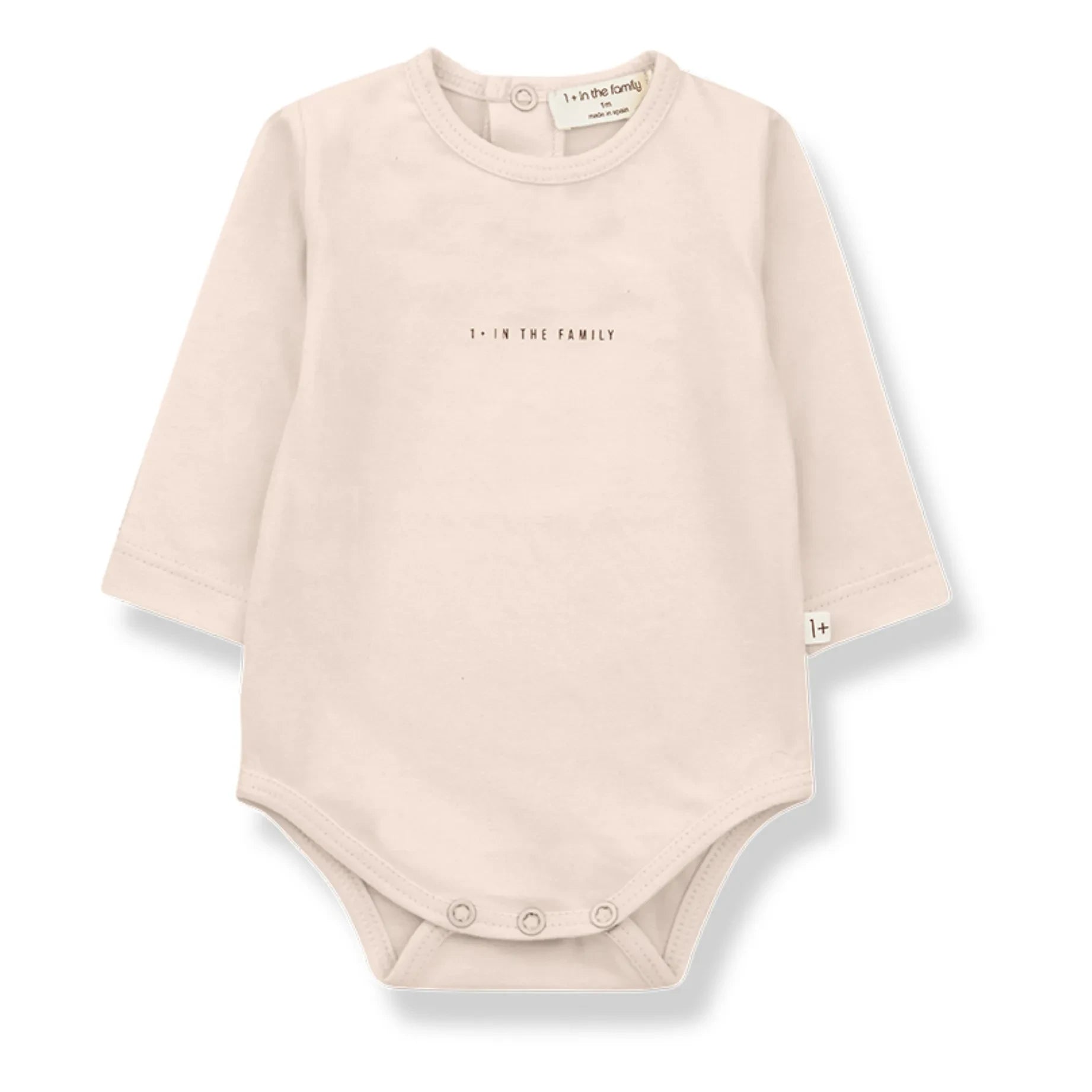 1+ en la familia - Bodys de Bebé de Algodón Orgánico Lis - Set de 2 | Rosa empolvado