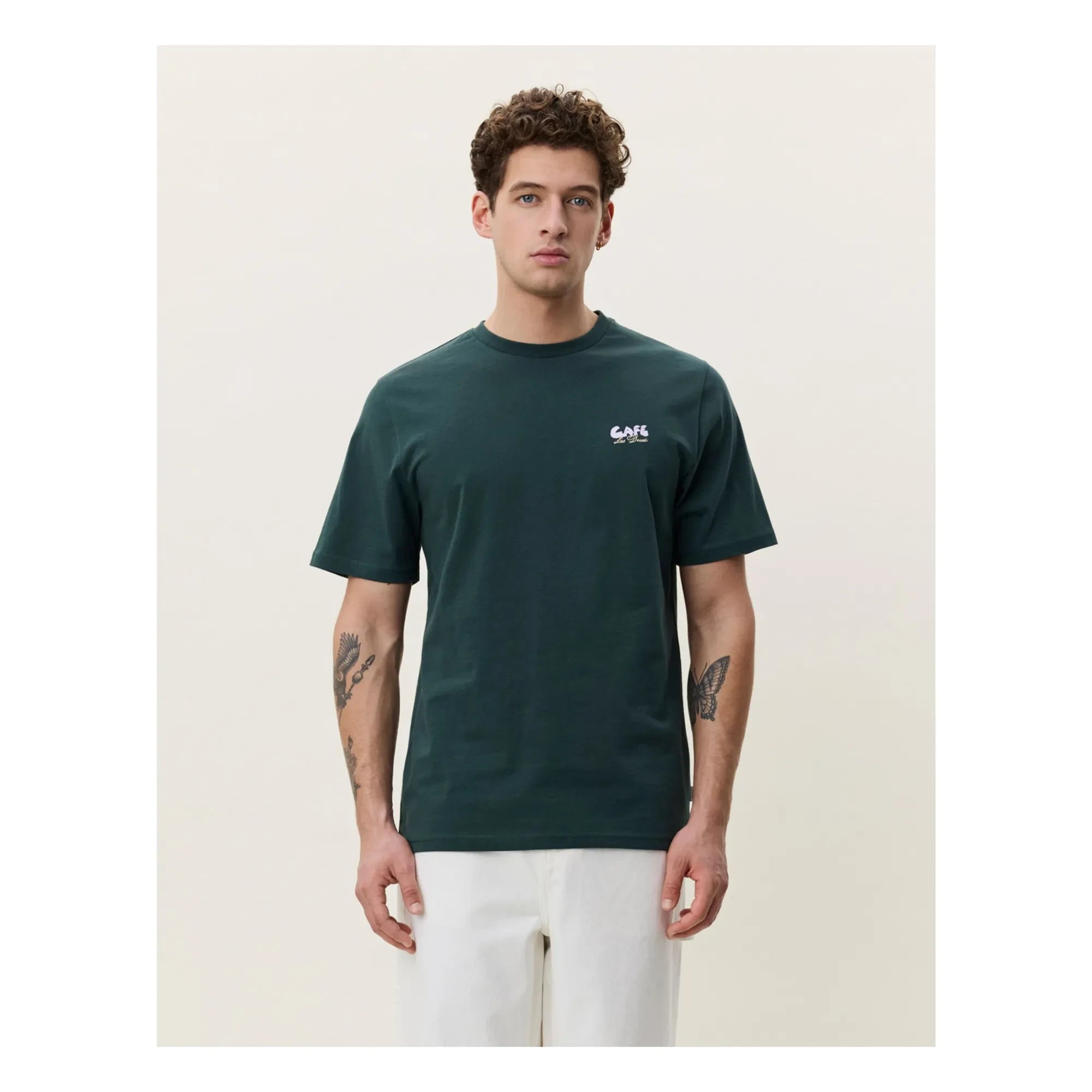 Les Deux - Camiseta Café | Verde oscuro