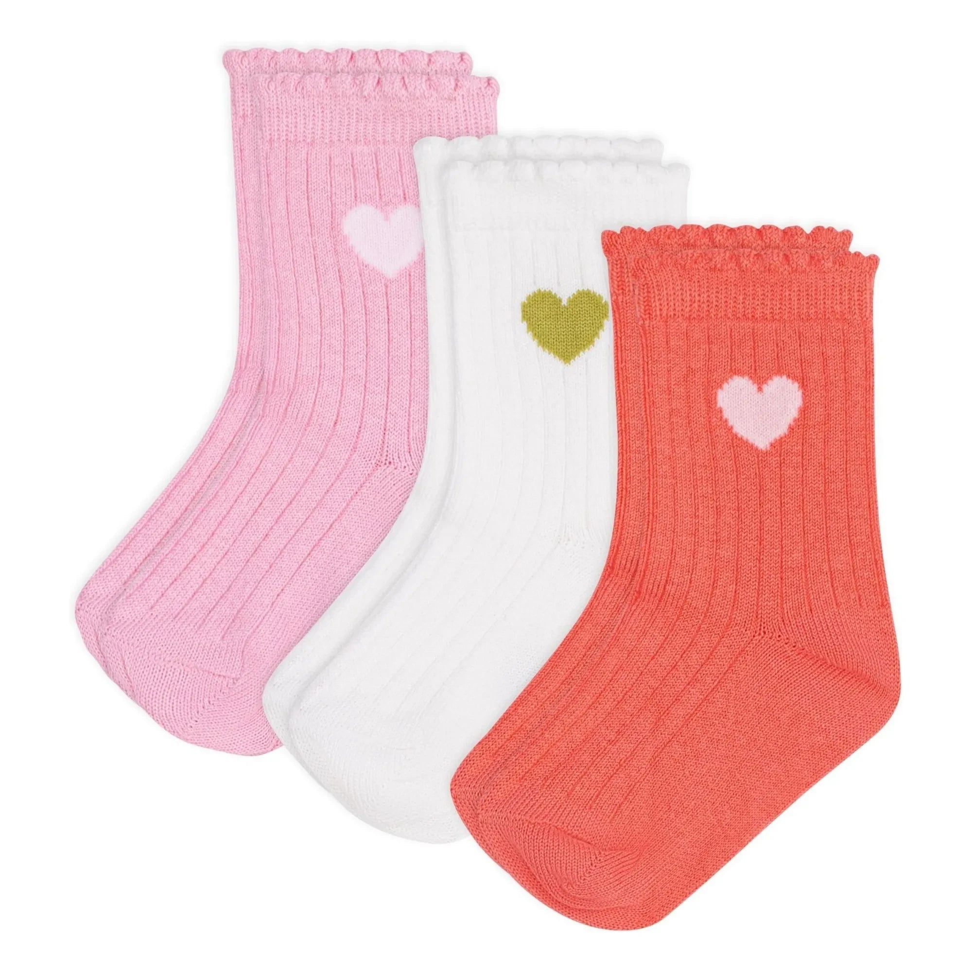 Petit Bateau - Set de 3 pares de calcetines acanalados | Rosa