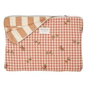 Emile et Ida - Funda para portátil Vichy | Mostaza