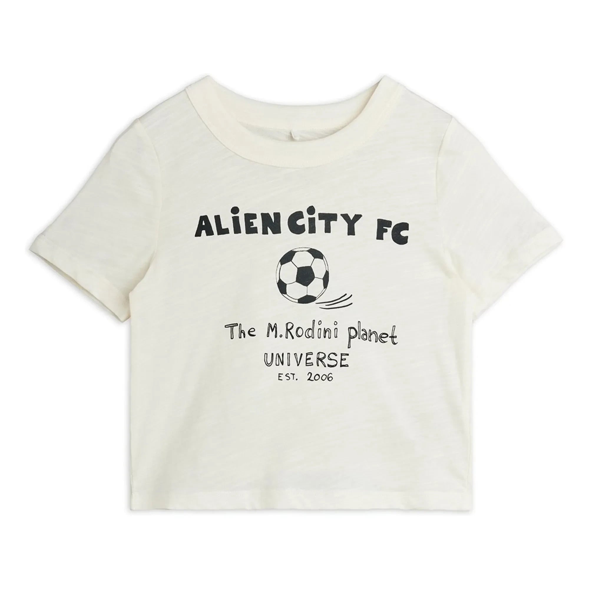 Mini Rodini - Camiseta de algodón orgánico Alien City | Crudo