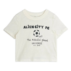 Mini Rodini - Camiseta de algodón orgánico Alien City | Crudo
