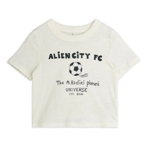 Mini Rodini - Camiseta de algodón orgánico Alien City | Crudo