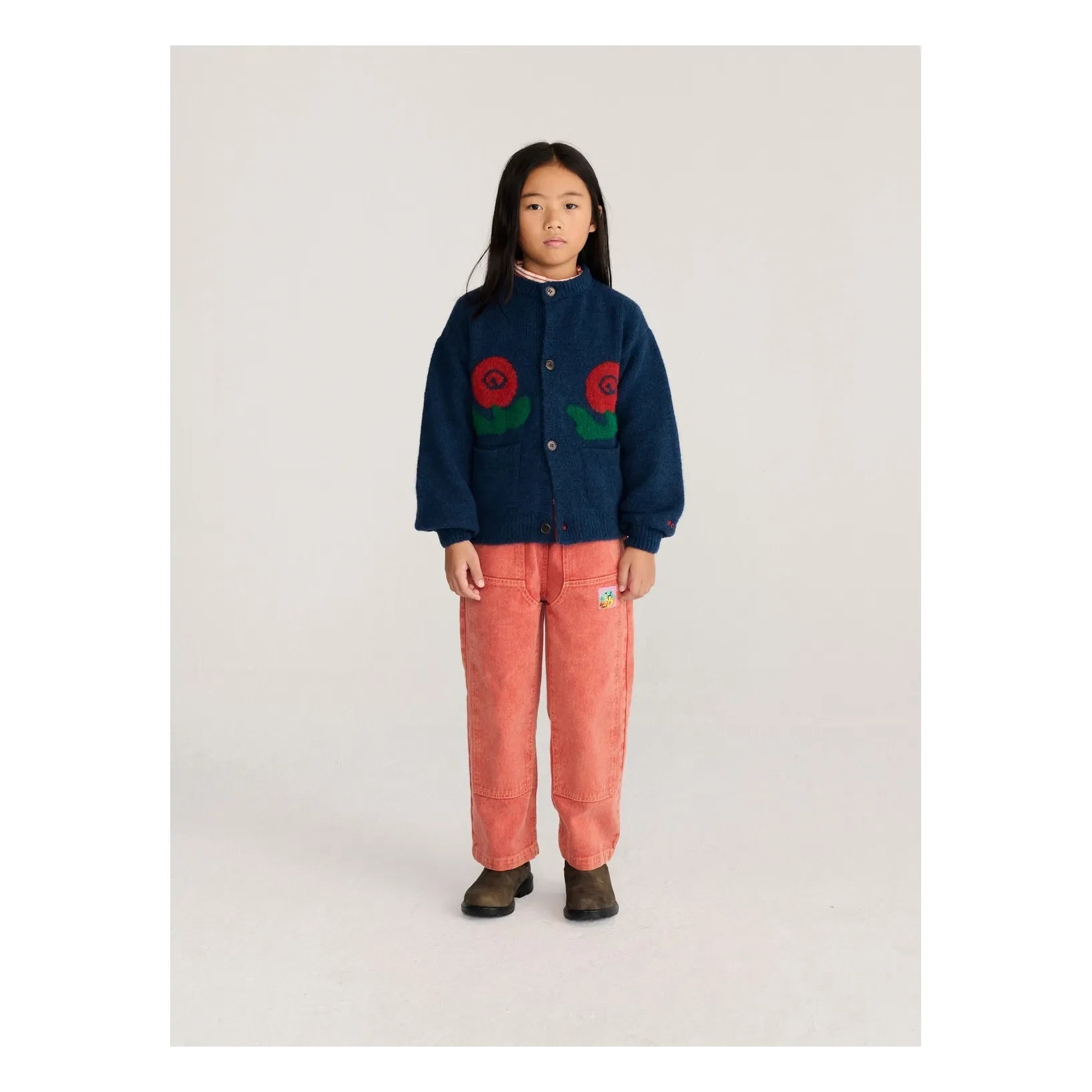 Bobo Choses - Cárdigan floral | Azul oscuro