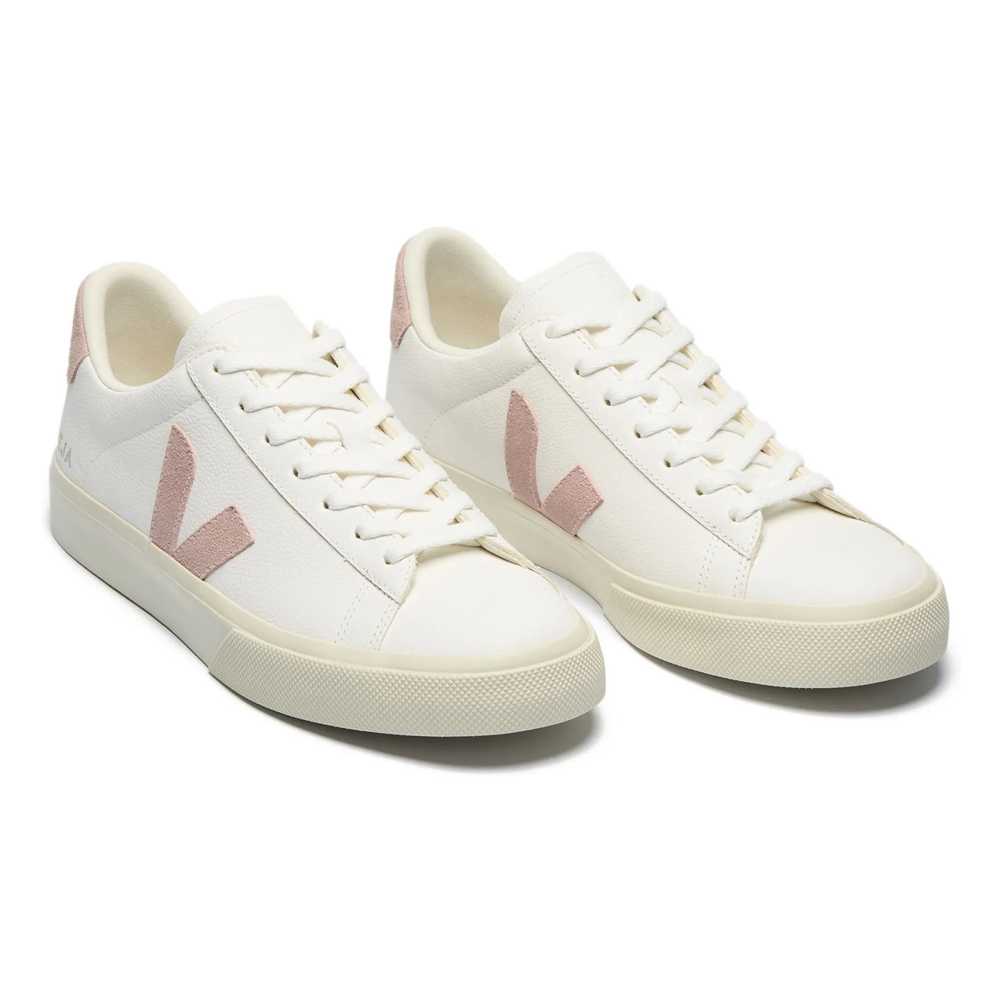Veja - Zapatilla de piel Campo | Rosa empolvado