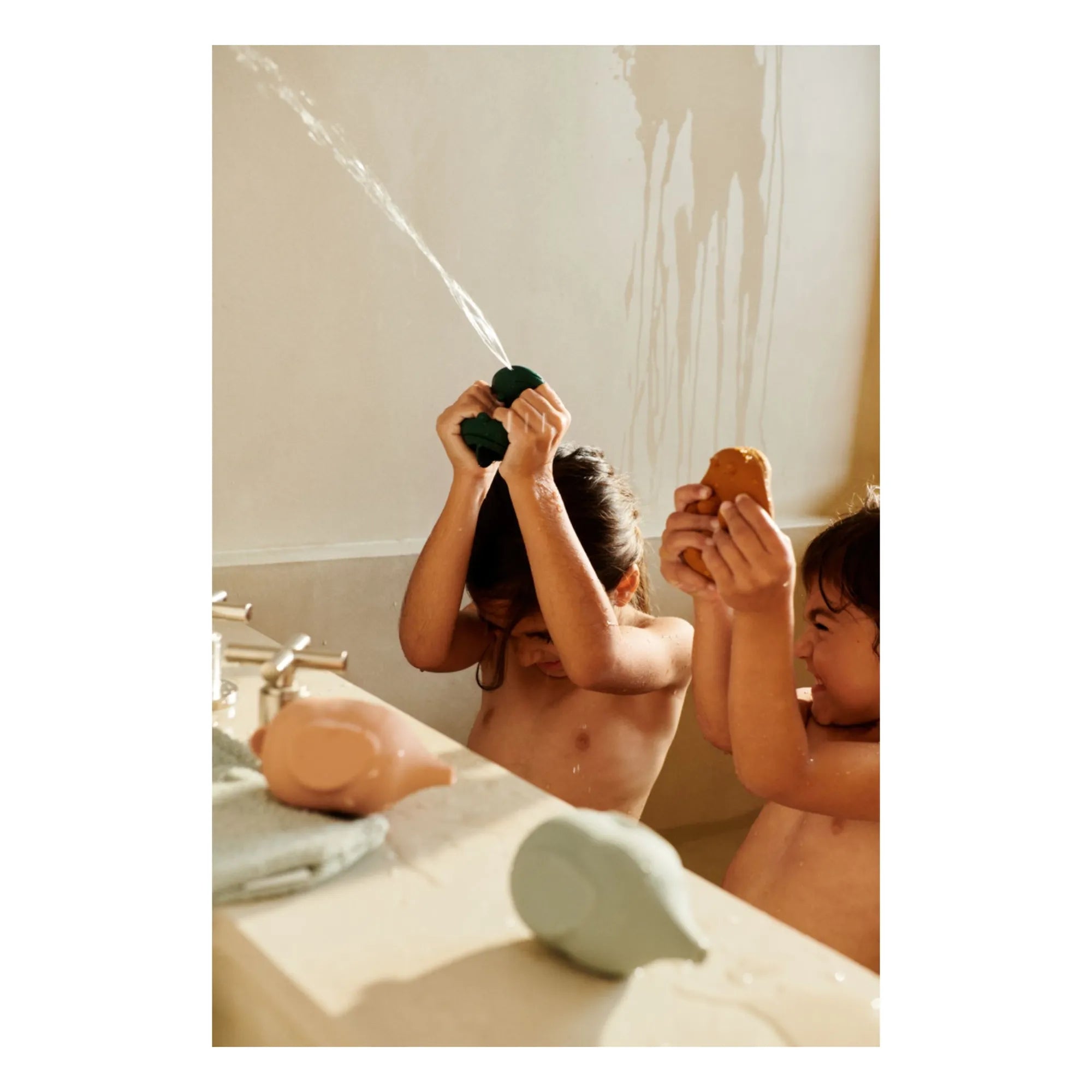 Liewood - Juguetes de baño Carolina - Juego de 4 | Azul Paloma