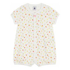 Petit Bateau - Pijama de una pieza con fruta | Crudo