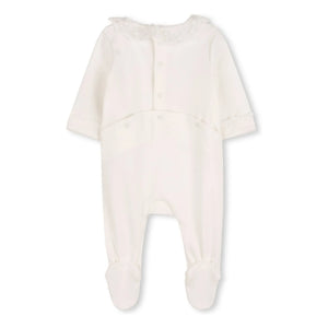 Chloé - Set de pijama y manta de algodón orgánico | Blanco