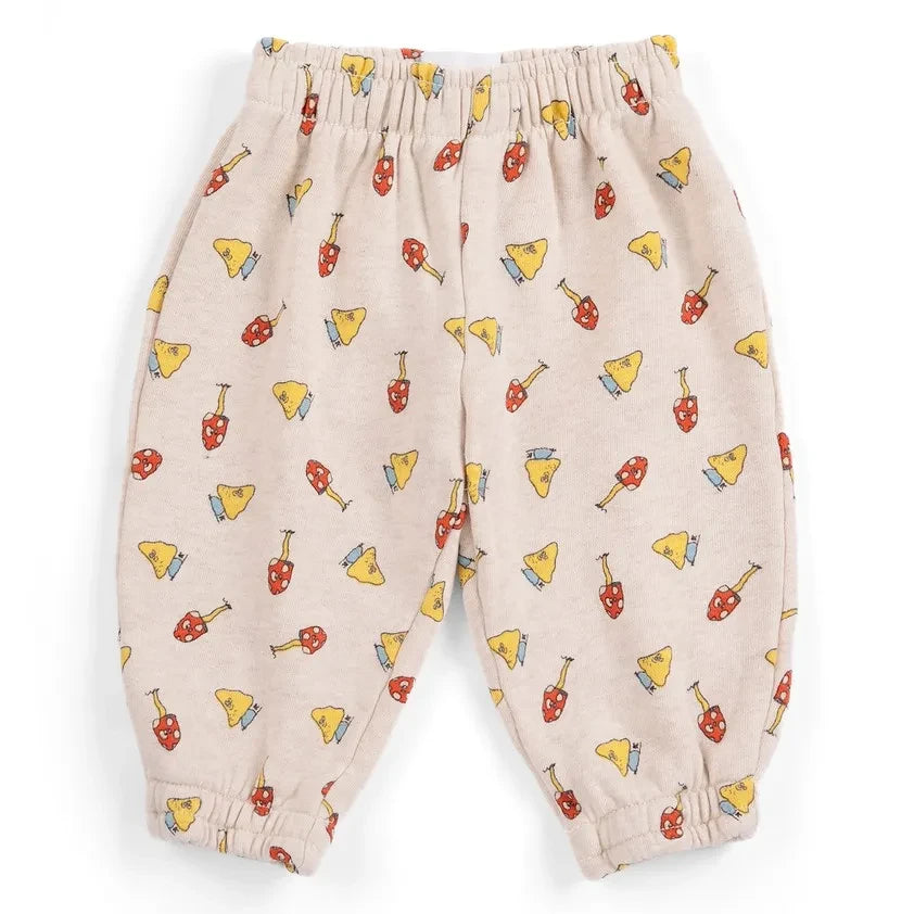 Bobo Choses - Jogger de Bebé con Setas de Algodón Orgánico | Crudo