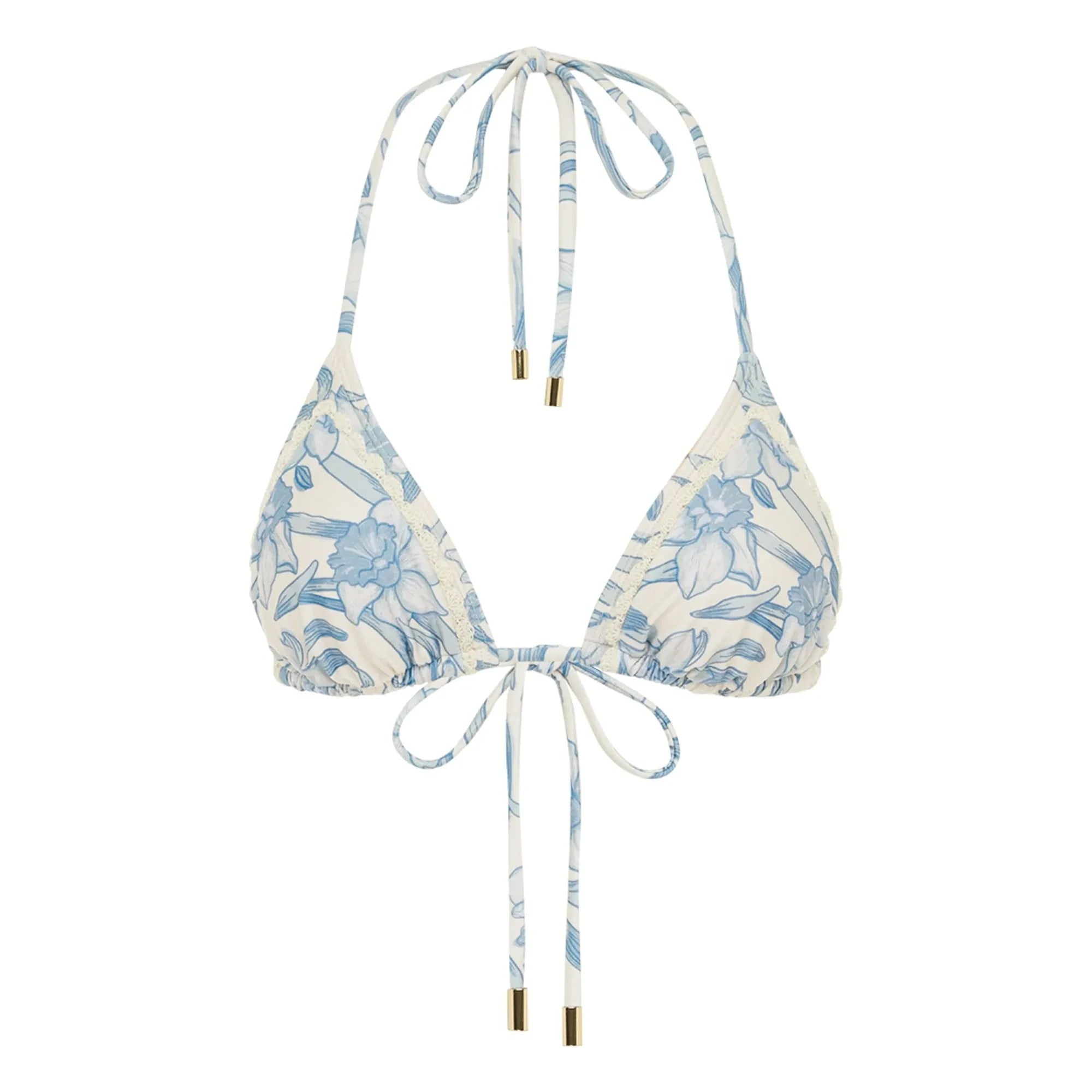 Peony - Nergis Top de punto en tejido reciclado | Azul