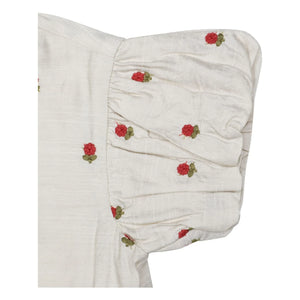 Donsje - Blusa de Tencel con Flores Eliora | Crudo