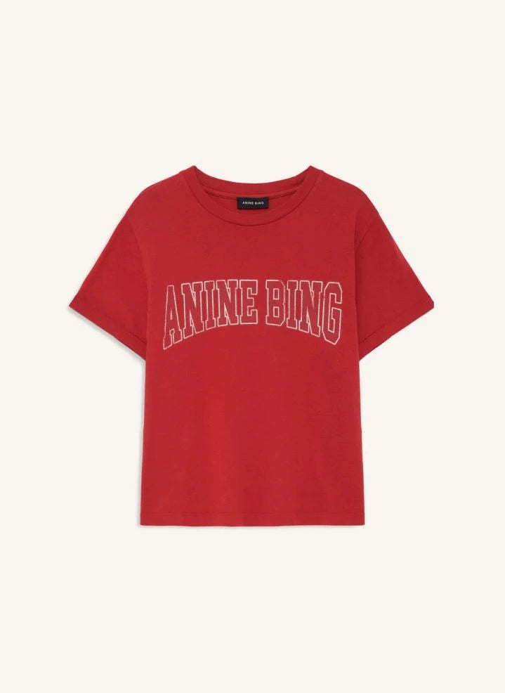 Anine Bing - Shelley Camiseta de algodón | Rojo
