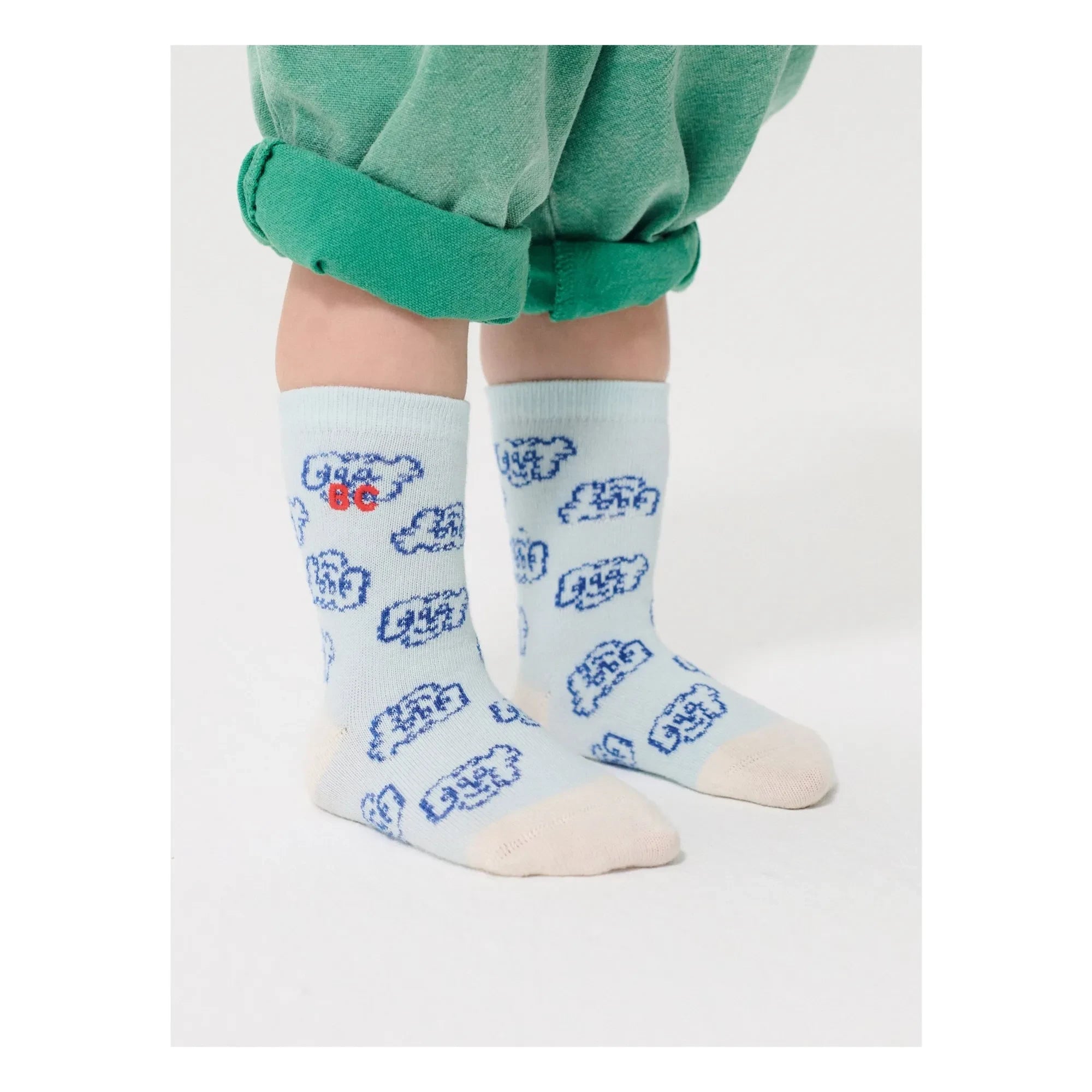 Bobo Choses - Set de 2 pares de calcetines de perro de algodón orgánico | Azul claro