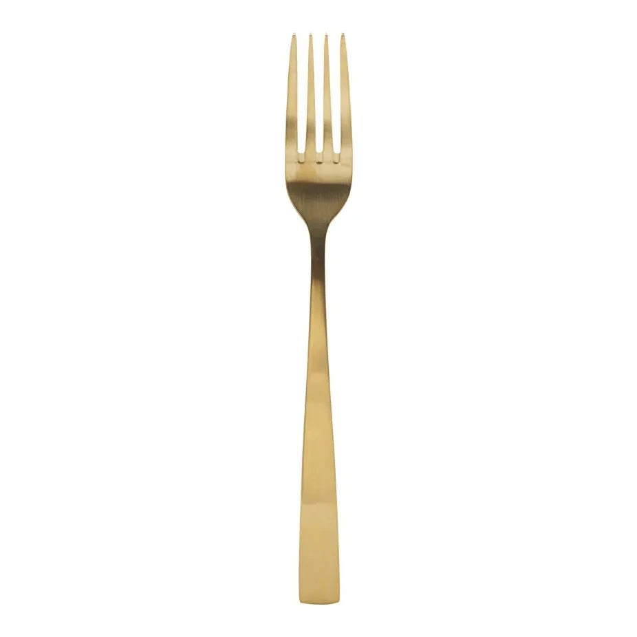 Médico de la casa - Tenedor de acero inoxidable dorado