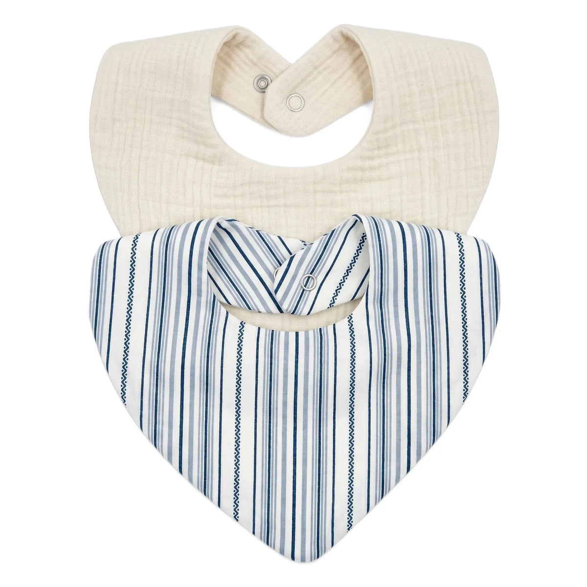 Editions Aimable - Bandana Brigitte - Set de 2 | Azure Stripes Poplin
