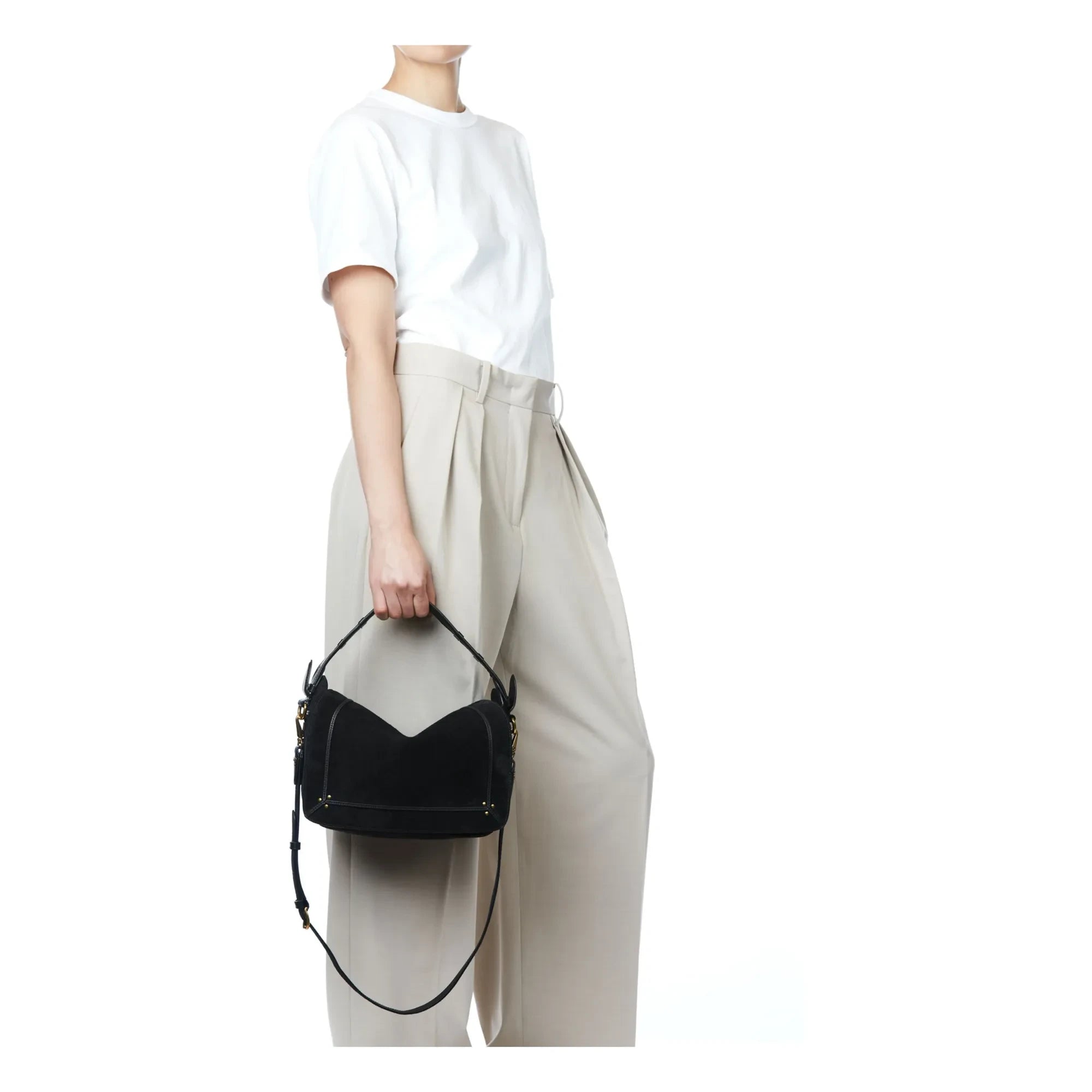 Jérôme Dreyfuss - Bolso de ante Pepito M | Negro