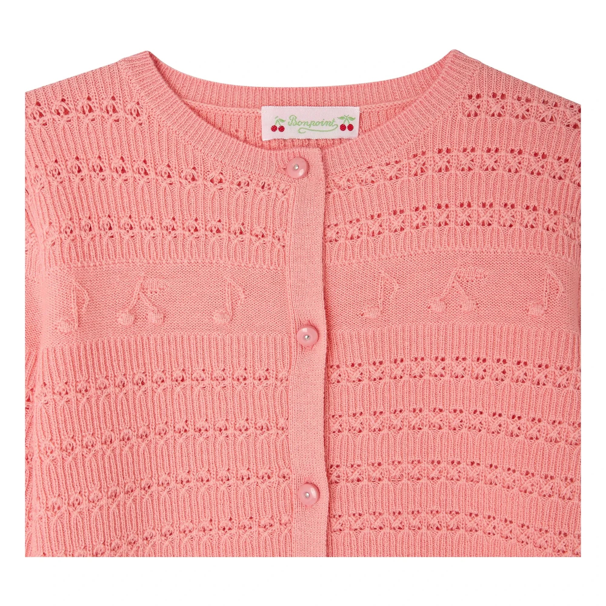 Bonpoint - Cárdigan de lana Mia | Rosa chicle