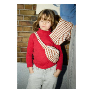 Gabrielle Paris - Gingham moka plátano infantil | Moca