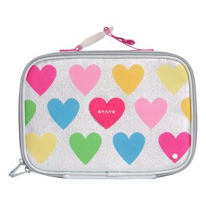 State Bags - Rodgers Irisée Kalp Desenli Lunch-Box | Gri