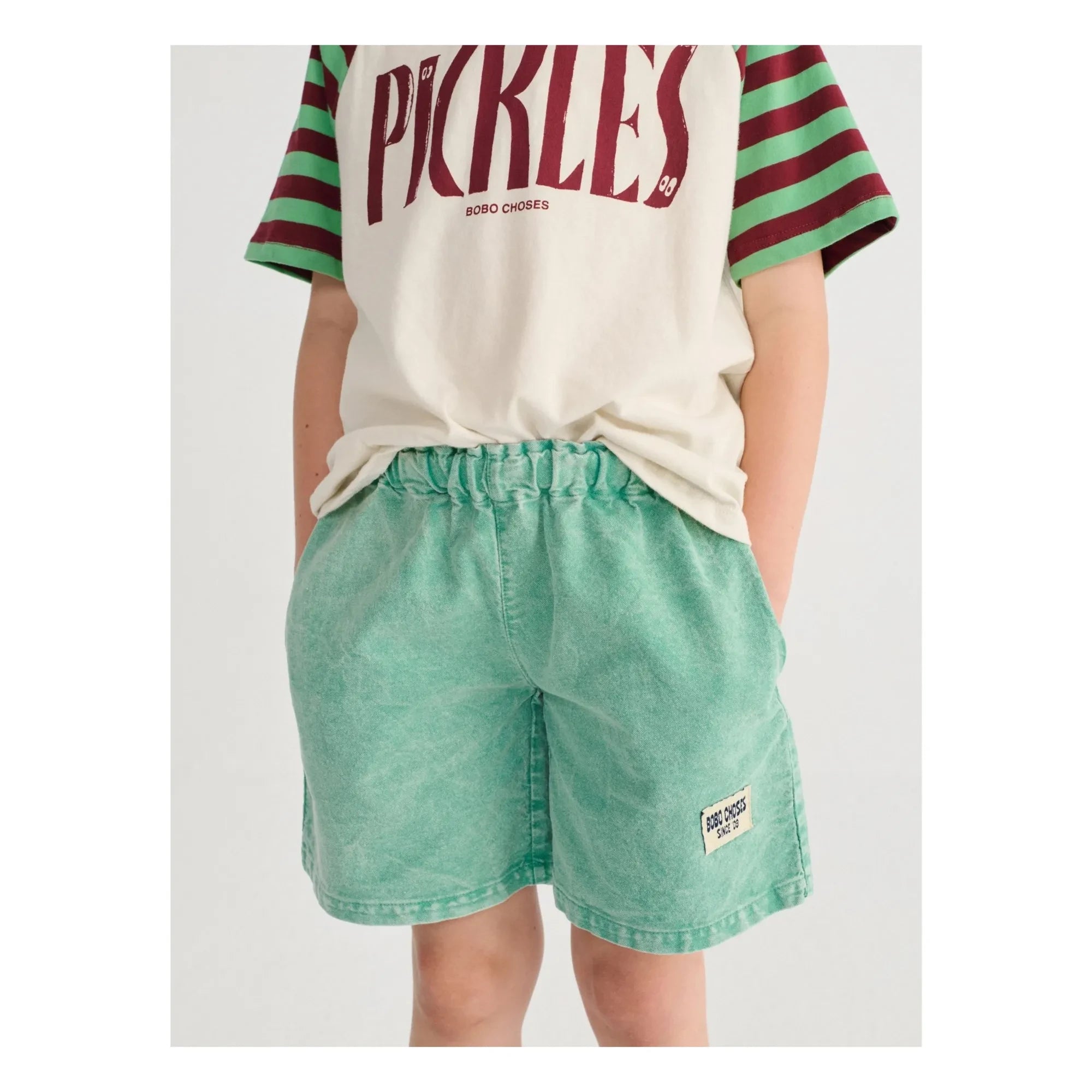 Bobo Choses - Shorts de algodón orgánico lavado | Verde