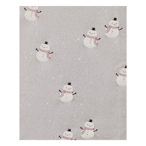 Quincy Mae - Mono con pies y diseño de muñeco de nieve | Gris