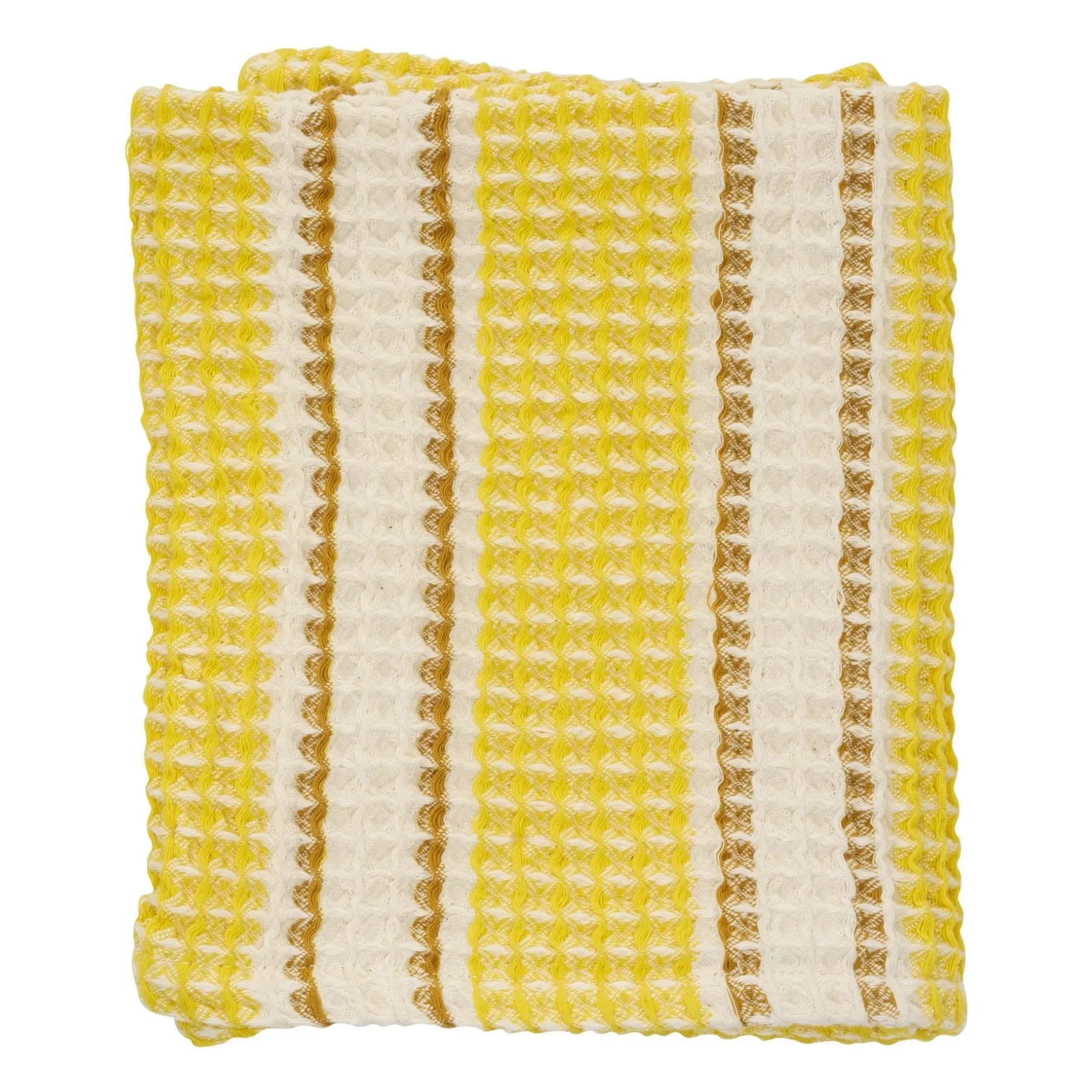 Madam Stoltz - Toalla de invitados panal de abeja | Amarillo