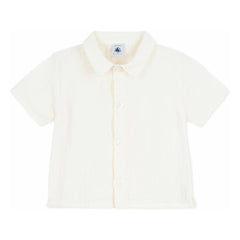 Petit Bateau - Camisa de gasa de algodón orgánico | Blanco