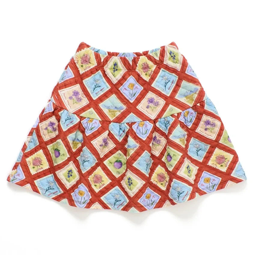 Maison Mangostan - Falda con sello en relieve rojo