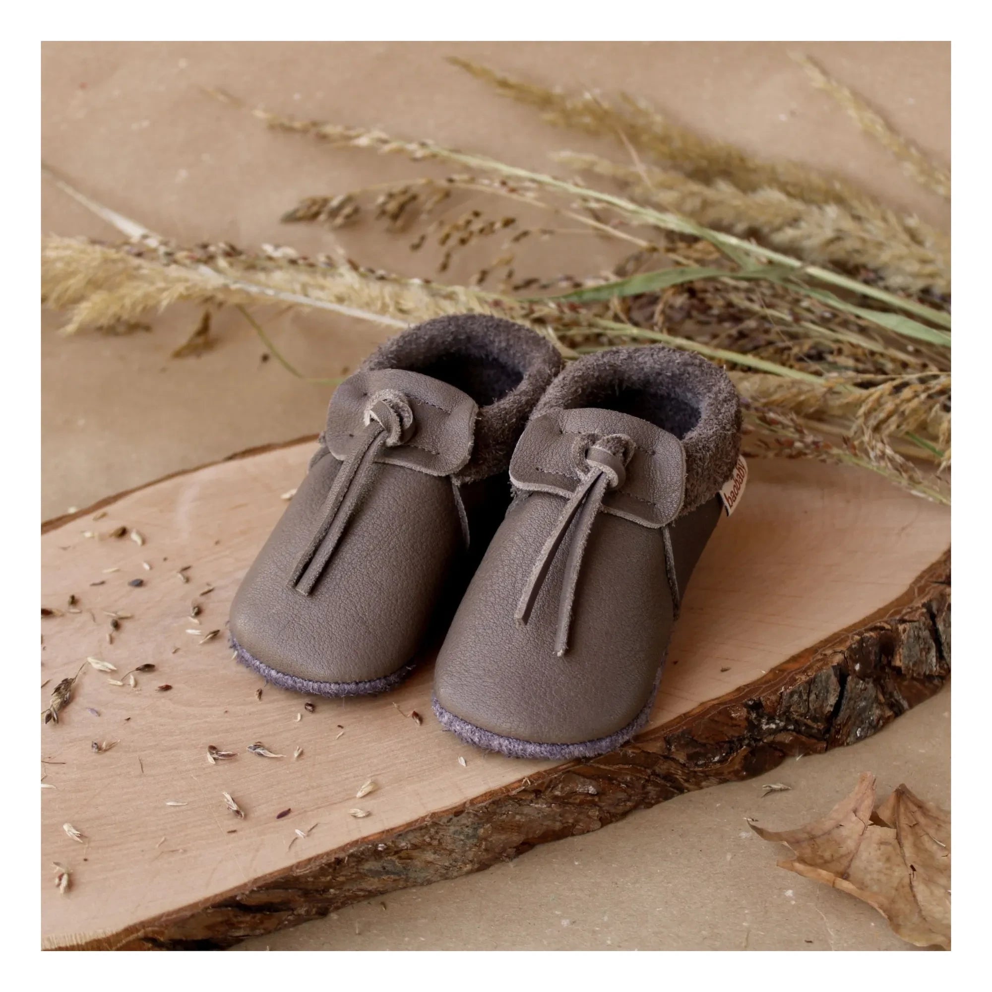 Baobaby - Pantuflas de cuero | Moka