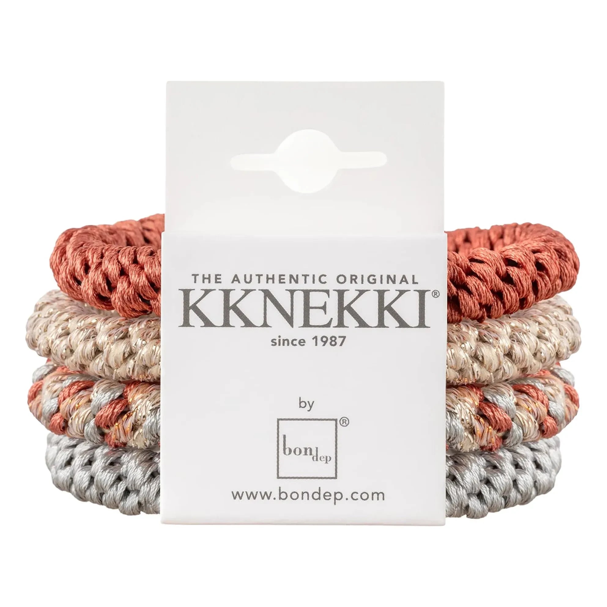 Bon Dep - Set de 4 gomas para el pelo Kknekki 11 | Color óxido