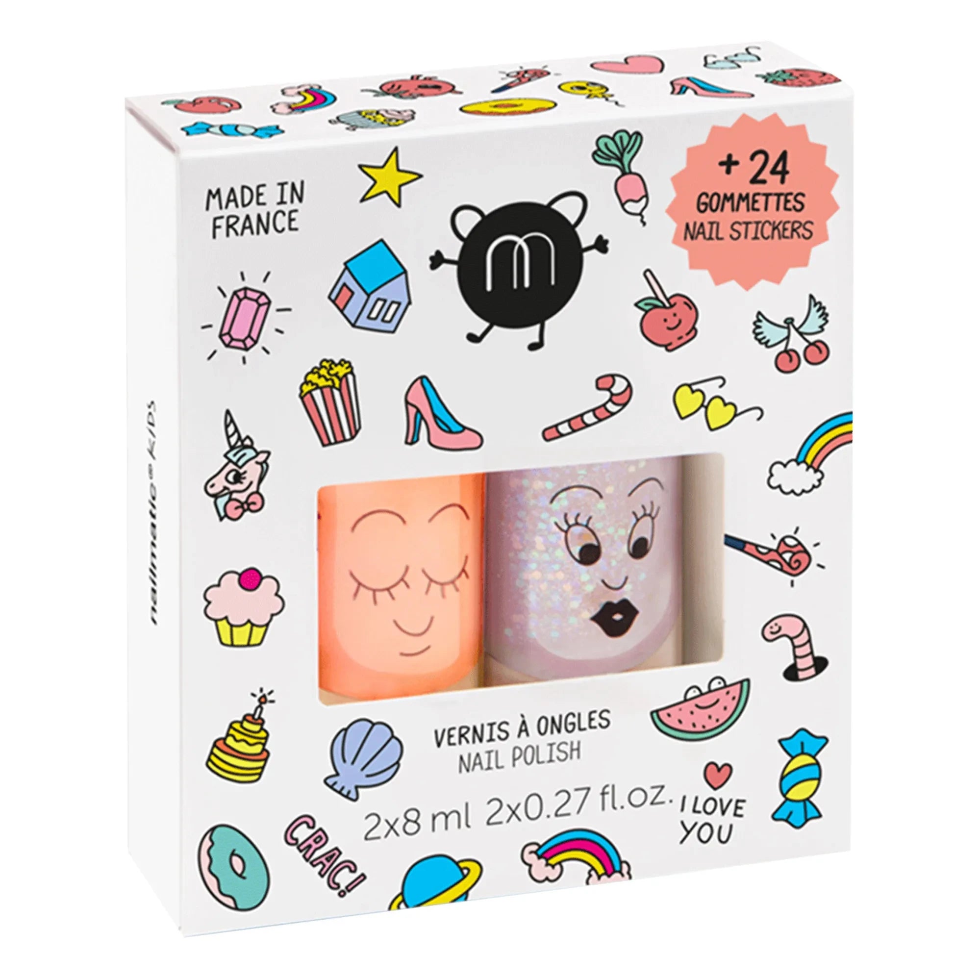 Nailmatic Kids - Caja de Regalo de Esmaltes Flamingo y Polly
