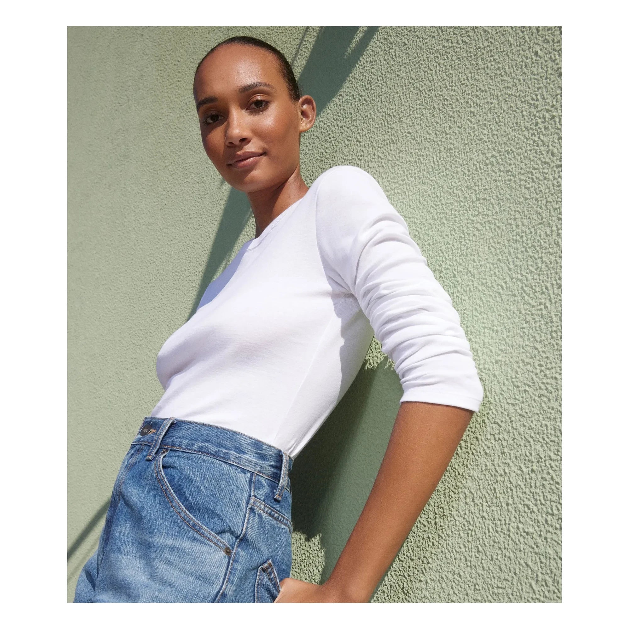 Petit Bateau - Camiseta de manga larga icónica - Colección para mujer | Blanco