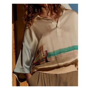 Mes Demoiselles - Blusa de seda Malden | Azul