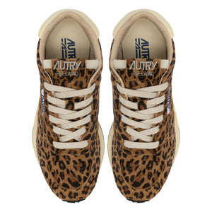 Autry - Zapatillas deportivas Reelwind de ante de leopardo | Marrón