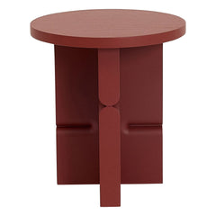 Nobodinoz - Mesita auxiliar Noon de madera pintada | Rojo pardo