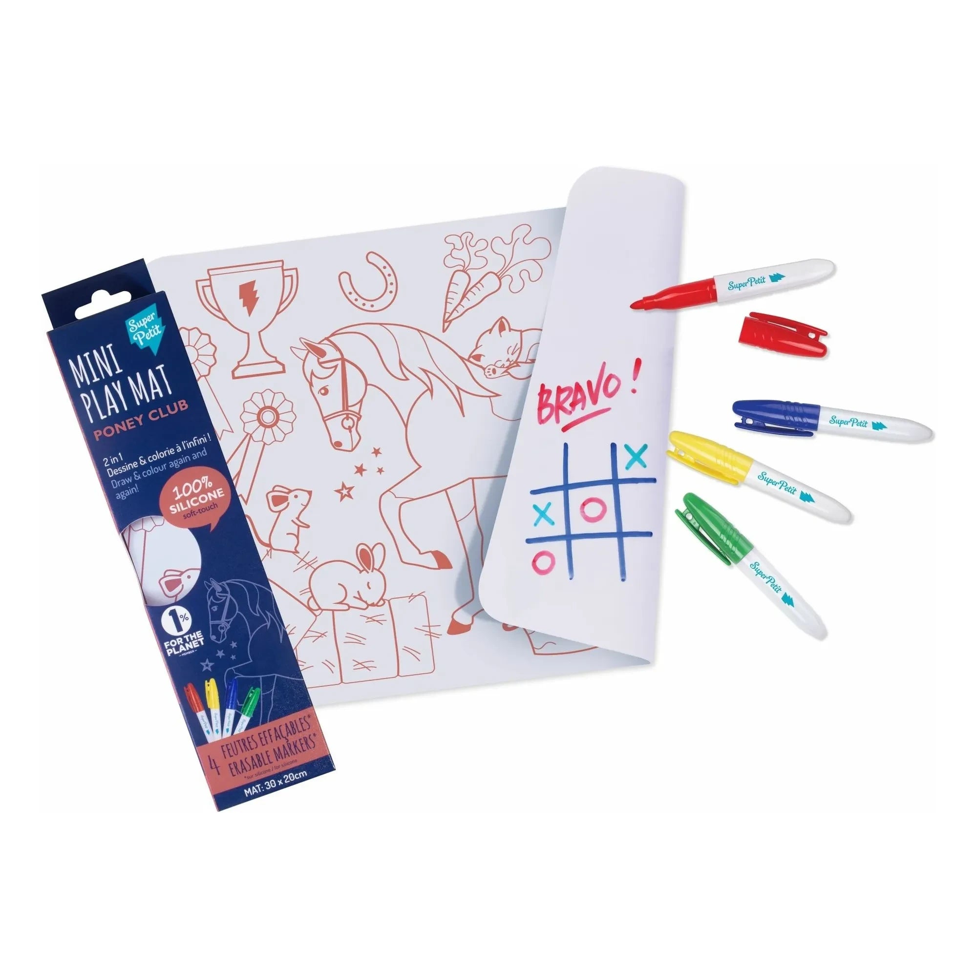Superpetit - Set de 4 rotuladores Pony para colorear en tamaño mini