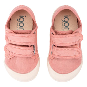 Igor - Zapatillas deportivas de doble raya Lona | Rosa pálido