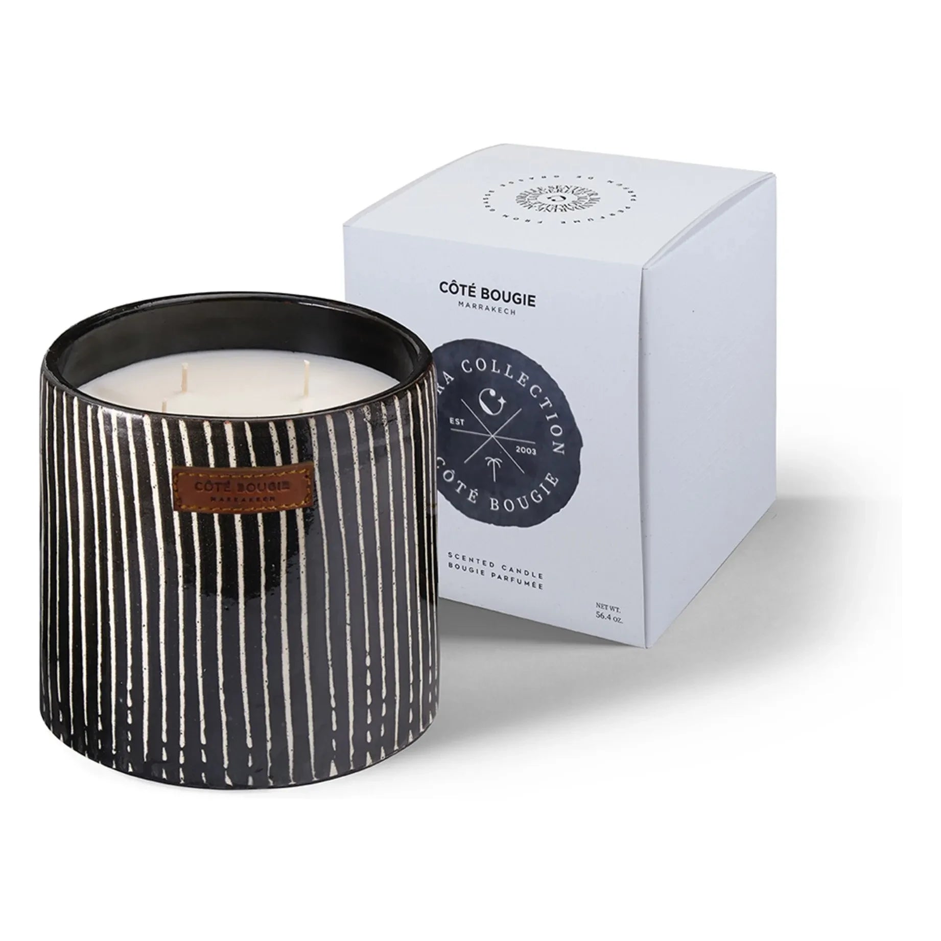 Côté Bougie - Vela Cebra - Mandarina Majorelle