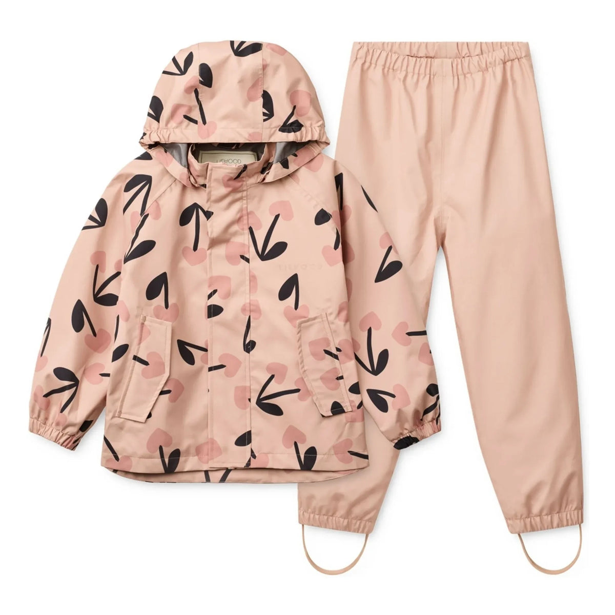 Liewood - Conjunto Rain Pedia Cerises Fibras Recicladas | Rosa